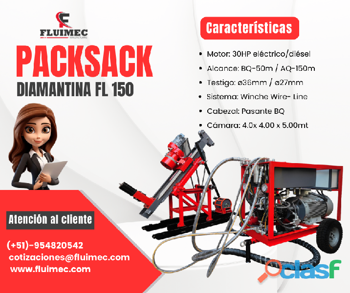 PACKSACK DIAMANTINA FL 150 // máquina para minería