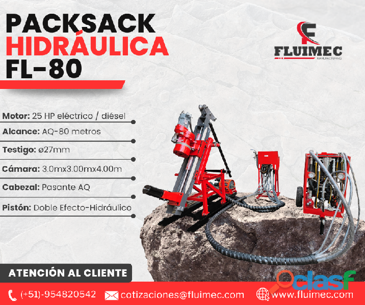 PACKSACK HIDRAULICA FL80// equipo flexible para mineria