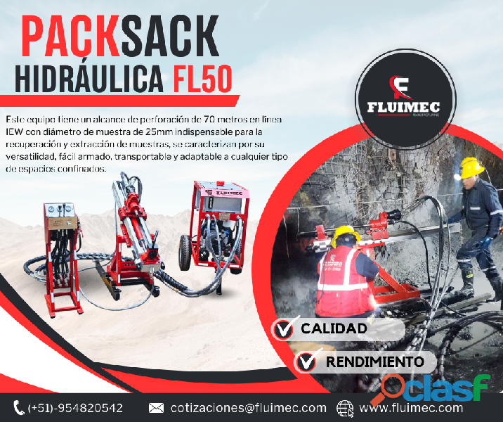 PACKSACK HIDRÁULICA FL50 // MÁQUINA PARA MINA