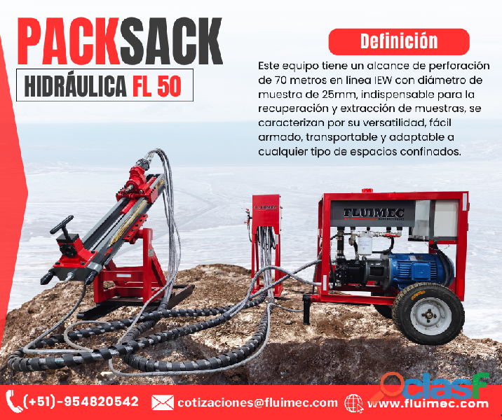 PACKSACK HIDRÁULICA FL50 // extrae núcleos minera