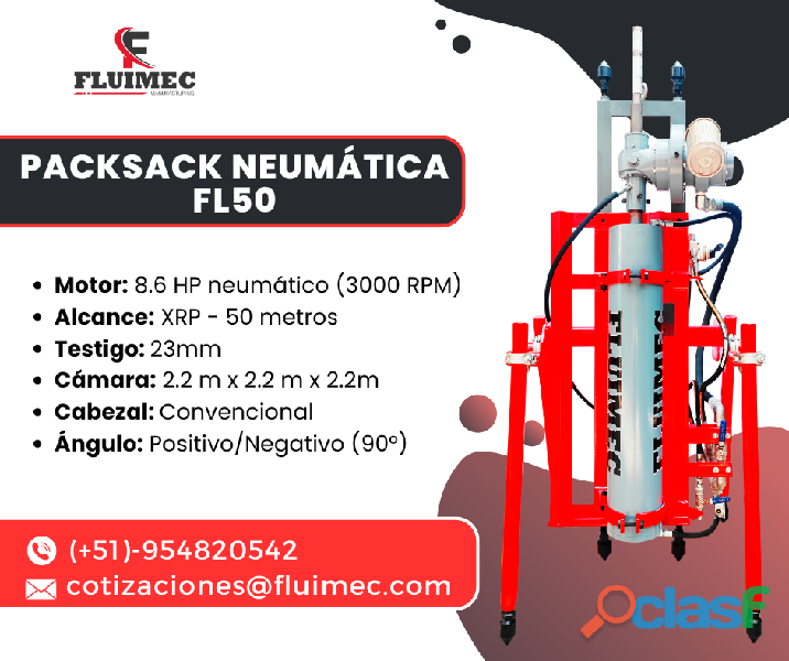 PACKSACK NEUMATICA FL50 // trabaja en todo tipo de rocas