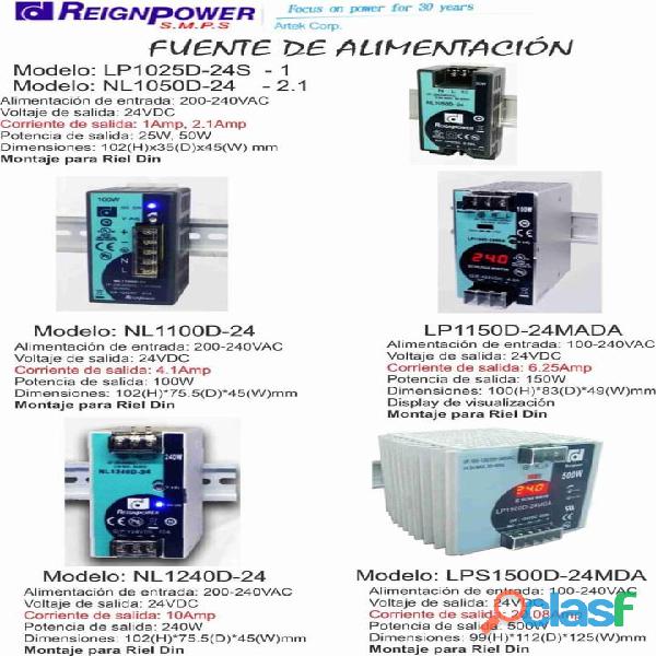 REIGNPOWER / FUENTES PARA MONTAJE EN RIEL DIN (TEISAC)