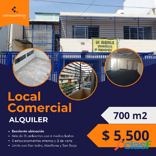 Alquiler de Local Comercial en Surquillo