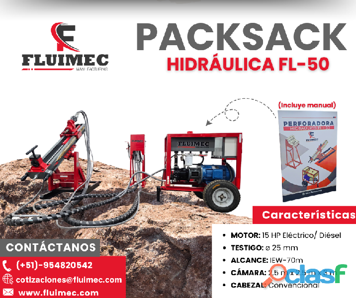 PACKSACK HIDRAULICA FL50 // MAQUINA PARA MINERIA