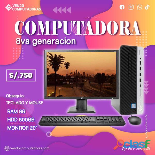 ?⚡ ¡PC CORE I5 + MONITOR 20", LISTA PARA TI! ⚡?