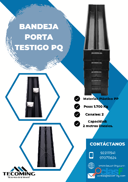 PRODUCTOS PARA MINERIA – BANDEJAS PORTAMINERALES PQ (2