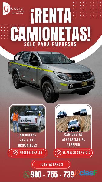 Camionetas 4x4: Tu Aliado en Proyectos Empresariales