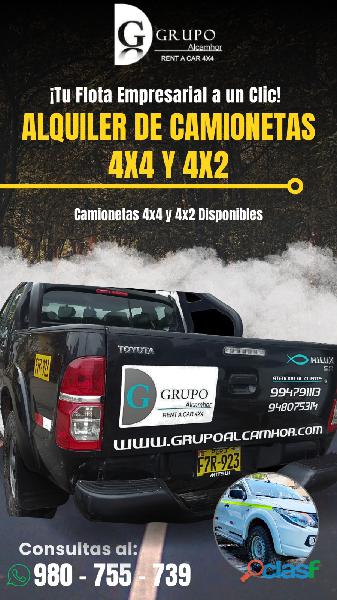 Potencia tu Negocio: Alquiler de Camionetas para Empresas