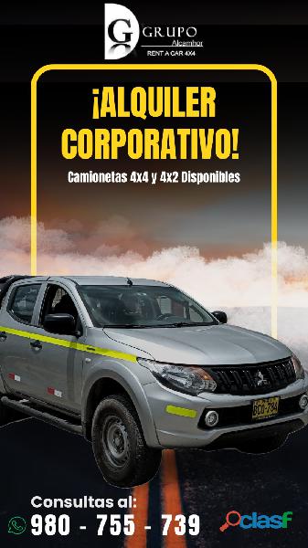Transporte Eficaz para tu Empresa: Camionetas 4x4 a tu