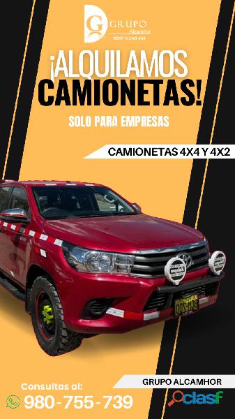 Tu Flota Empresarial a un Clic: Alquiler de Camionetas 4x4 y