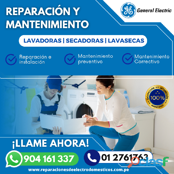 ¡Hoy Mismo! Mantenimiento General Electric [Lavadoras]