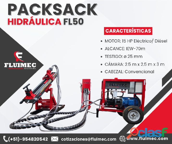 PACKSACK HIDRAULICA FL50// MAQUINA PARA MINERIA