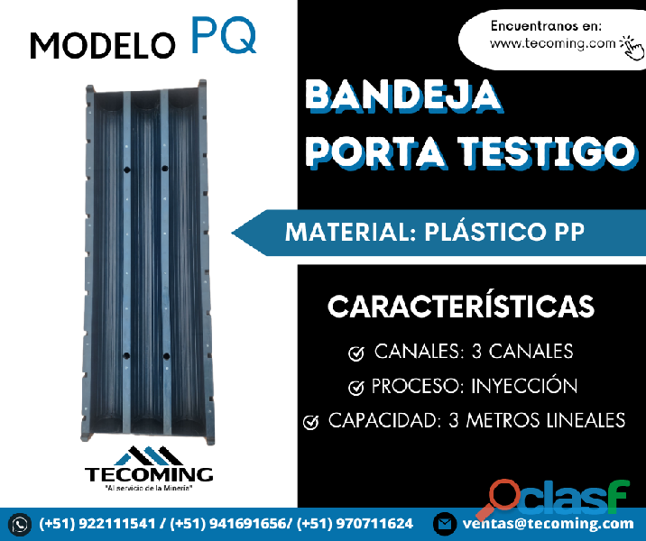 PERFORACION MINERAS – BANDEJAS PARA REGISTRO DE MINERALES